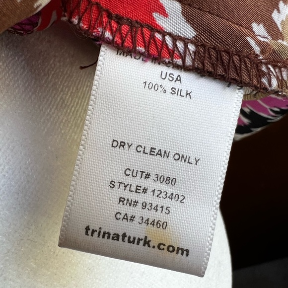 Trina Turk | Silk Cowl Neck Tank Top Blouse | M - Picture 2 of 4